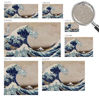 3D photo wallpaper mural with a dramatic wave design