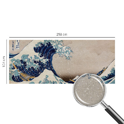 3D photo wallpaper mural with a dramatic wave design
