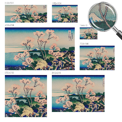 Children's wall mural with cherry blossom motif