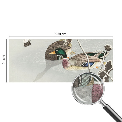 Nursery wall mural with a calm duck motif