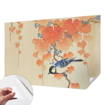Peel and stick wallpaper mural with the 'Wine Harmony' design