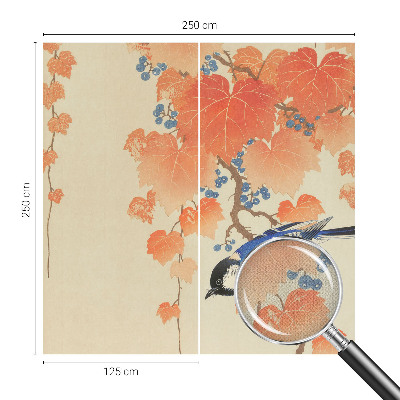 Peel and stick wallpaper mural with the 'Wine Harmony' design