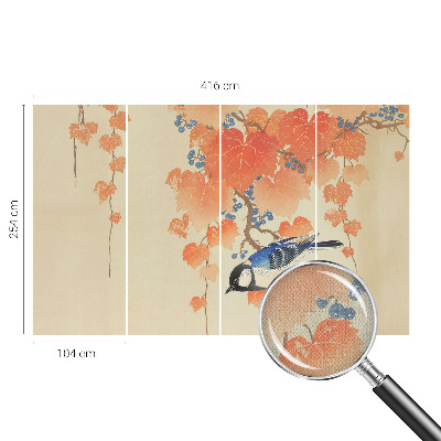 Peel and stick wallpaper mural with the 'Wine Harmony' design