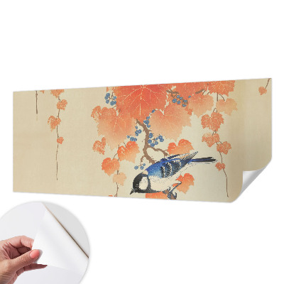 Peel and stick wallpaper mural with the 'Wine Harmony' design