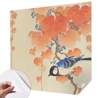 Peel and stick wallpaper mural with the 'Wine Harmony' design