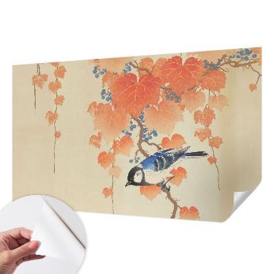 Peel and stick wallpaper mural with the 'Wine Harmony' design