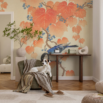 Peel and stick wallpaper mural with the 'Wine Harmony' design