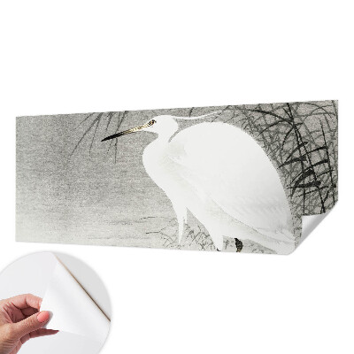 Stick-on wall mural with a water landscape design