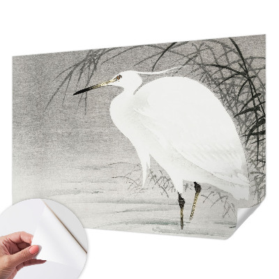 Stick-on wall mural with a water landscape design