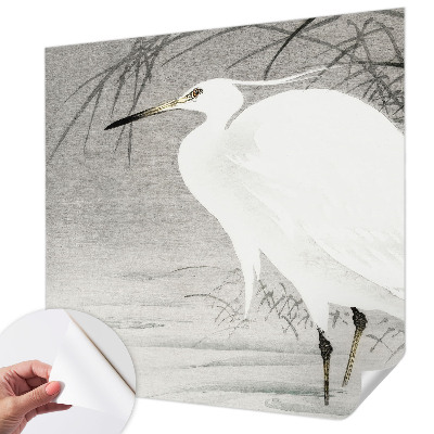 Stick-on wall mural with a water landscape design