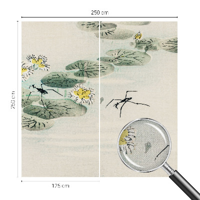 Removable wall mural with a calm water design