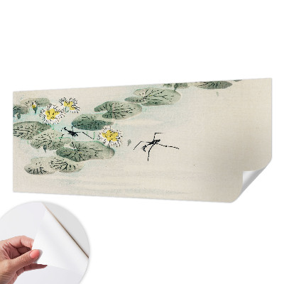 Removable wall mural with a calm water design