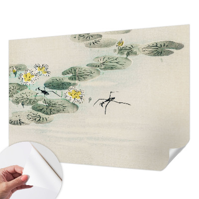 Removable wall mural with a calm water design