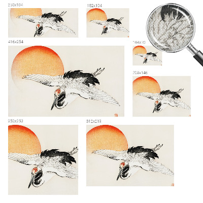 Nursery wall mural Elegant crane