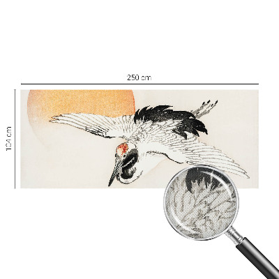 Nursery wall mural with an elegant crane design