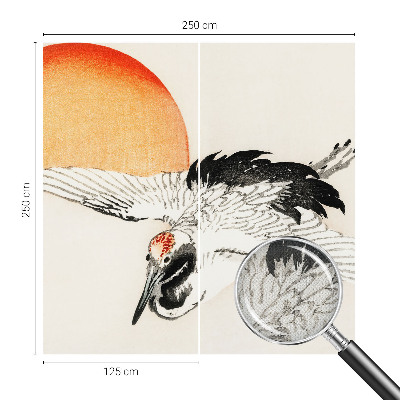 Nursery wall mural Elegant crane