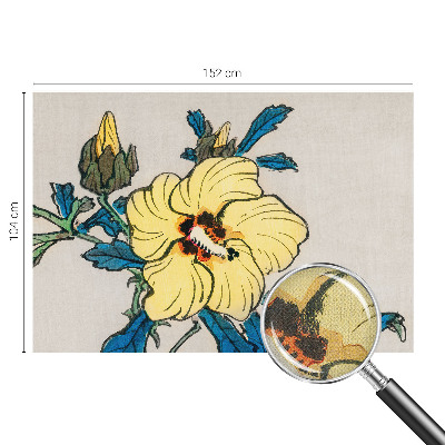 Peel and stick wall mural for living room Yellow flower