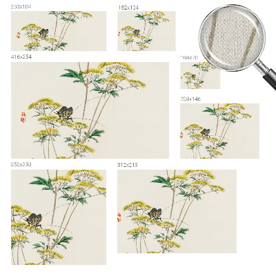 Peel and stick wall mural for bedroom with a floral nature motif