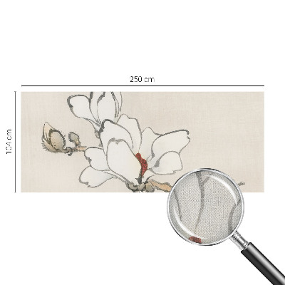 Peel and stick wall mural for kids' room with a delicate magnolia design