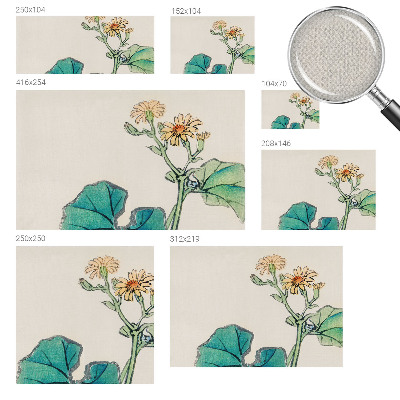 3D wall mural with a floral design featuring flowers and leaves