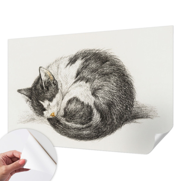 3D photo wallpaper mural with an adorable kitty design
