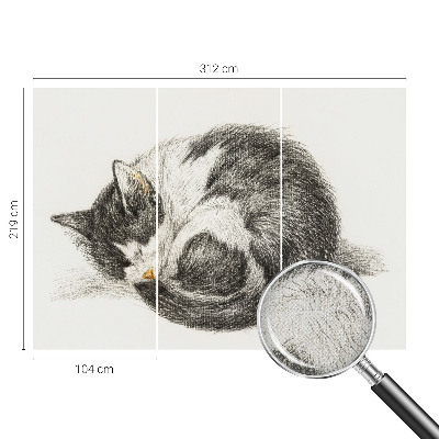 3D photo wallpaper mural Adorable kitty