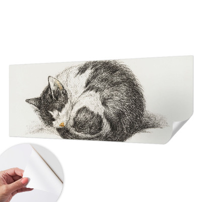 3D photo wallpaper mural with an adorable kitty design