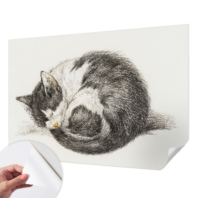 3D photo wallpaper mural with an adorable kitty design