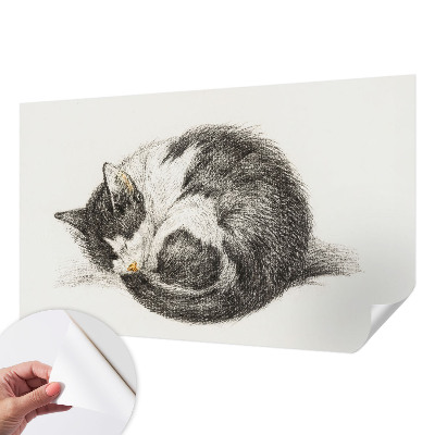 3D photo wallpaper mural with an adorable kitty design