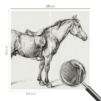 Nursery wall mural Sketch of a horse
