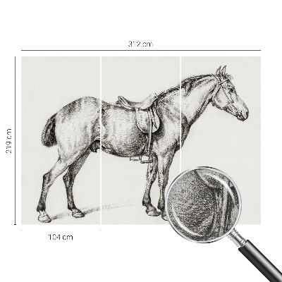 Nursery wall mural Sketch of a horse