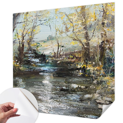 Children's wall mural Forest stream
