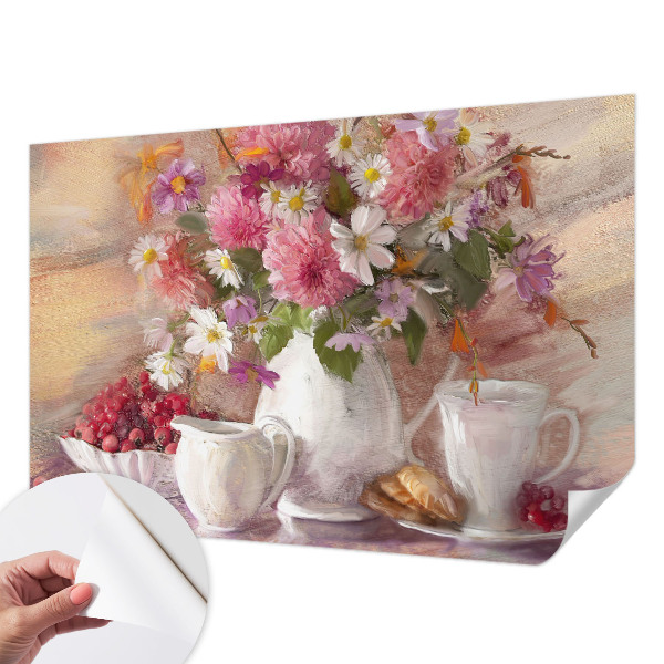 Peel and stick wallpaper mural Wildflowers