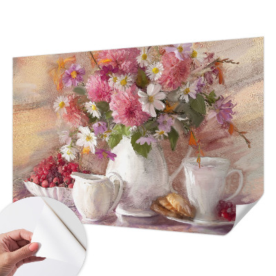 Peel and stick wallpaper mural Wildflowers