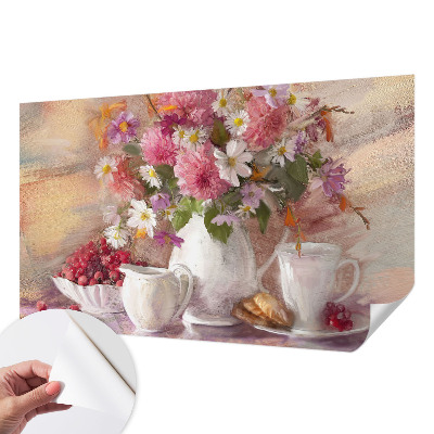 Peel and stick wallpaper mural Wildflowers