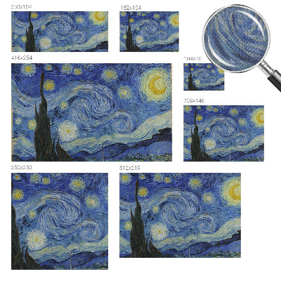 Self-adhesive wall mural with the Night Vortex design