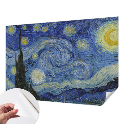 Self-adhesive wall mural with the Night Vortex design