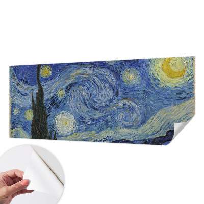 Self-adhesive wall mural with the Night Vortex design