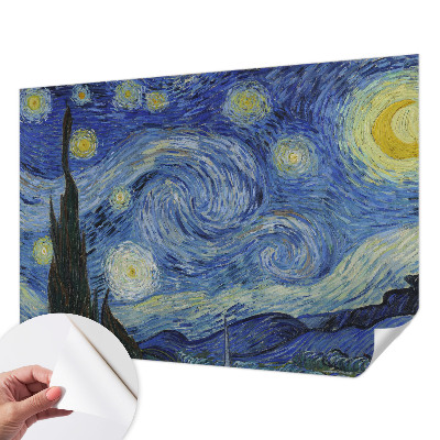 Self-adhesive wall mural with the Night Vortex design
