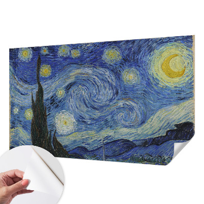 Self-adhesive wall mural with the Night Vortex design