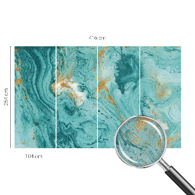 Self-adhesive photo wallpaper with a sea waves design