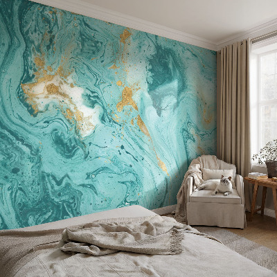 Self-adhesive photo wallpaper with a sea waves design