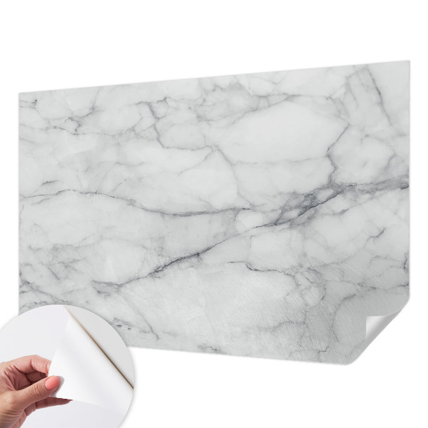 Removable wall mural with a marble elegance design