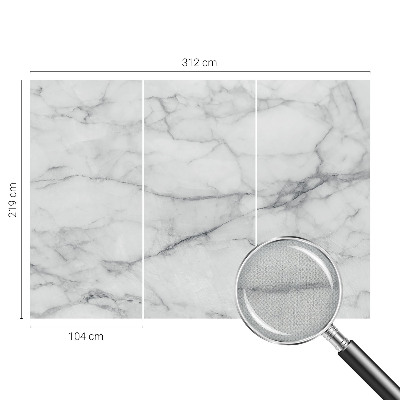 Removable wall mural with a marble elegance design