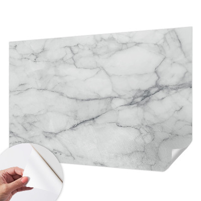 Removable wall mural with a marble elegance design
