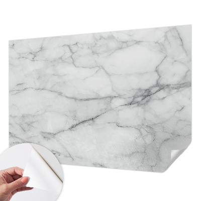 Removable wall mural with a marble elegance design