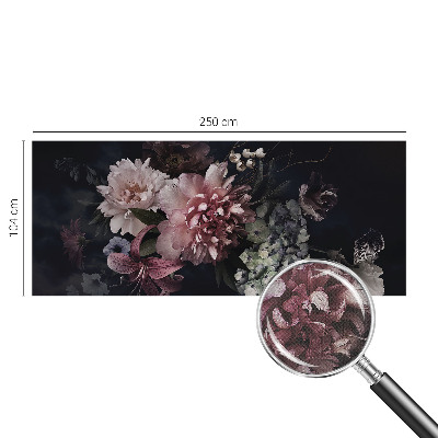 Removable wall mural wallpaper with a floral arrangement design
