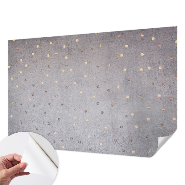 Nursery wall mural with a symmetrical dotted pattern