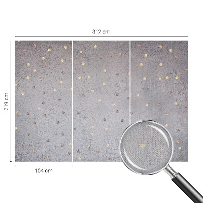 Nursery wall mural with a symmetrical dotted pattern