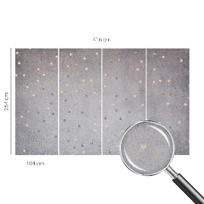 Nursery wall mural with a symmetrical dotted pattern